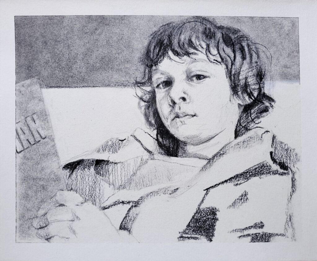 Child with Comic Book